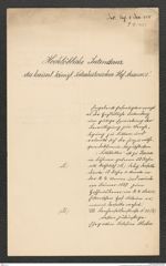 k.k. naturhistorisches Hofmuseum, Intendanzakten 1885-1896 (Hauer), Aktenzahl Z.4/1888, Seite 1